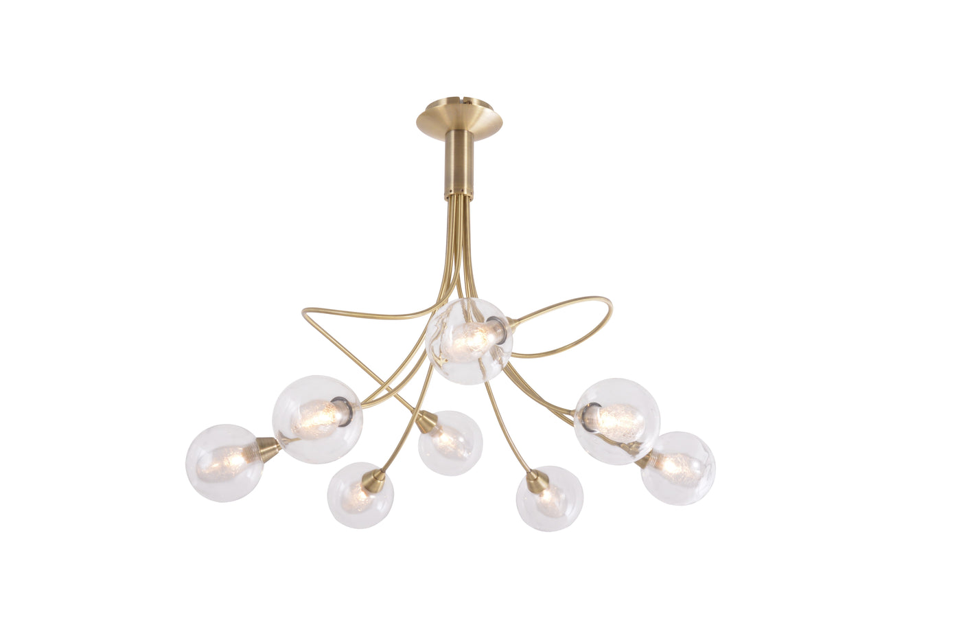 Lustre Spring laiton patiné 8 lumières LD 5058-8AP D62