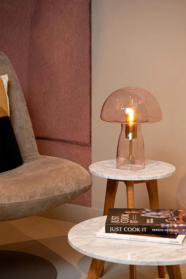 Lampe FUNGO rose H28 LUCIDE 10514/01/66