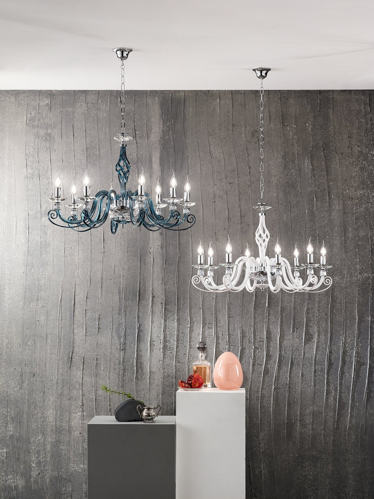 Lustre Firenze turquoise 8 lumières lp-1306/8-OTT