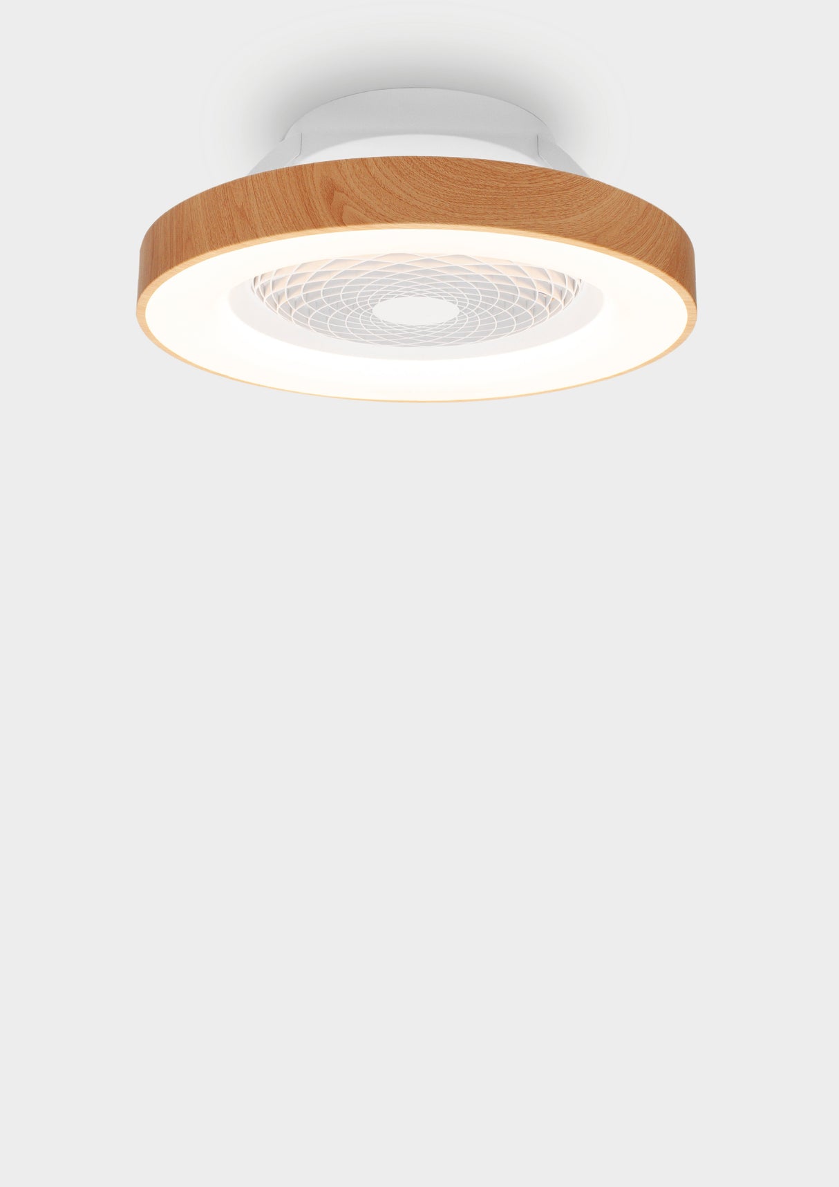 Plafonnier ventilateur Tibet blanc et bois Mantra 7126