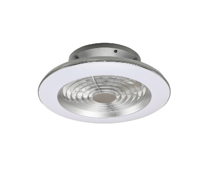 Plafonnier ventilateur Alisio gris argent Mantra 7494