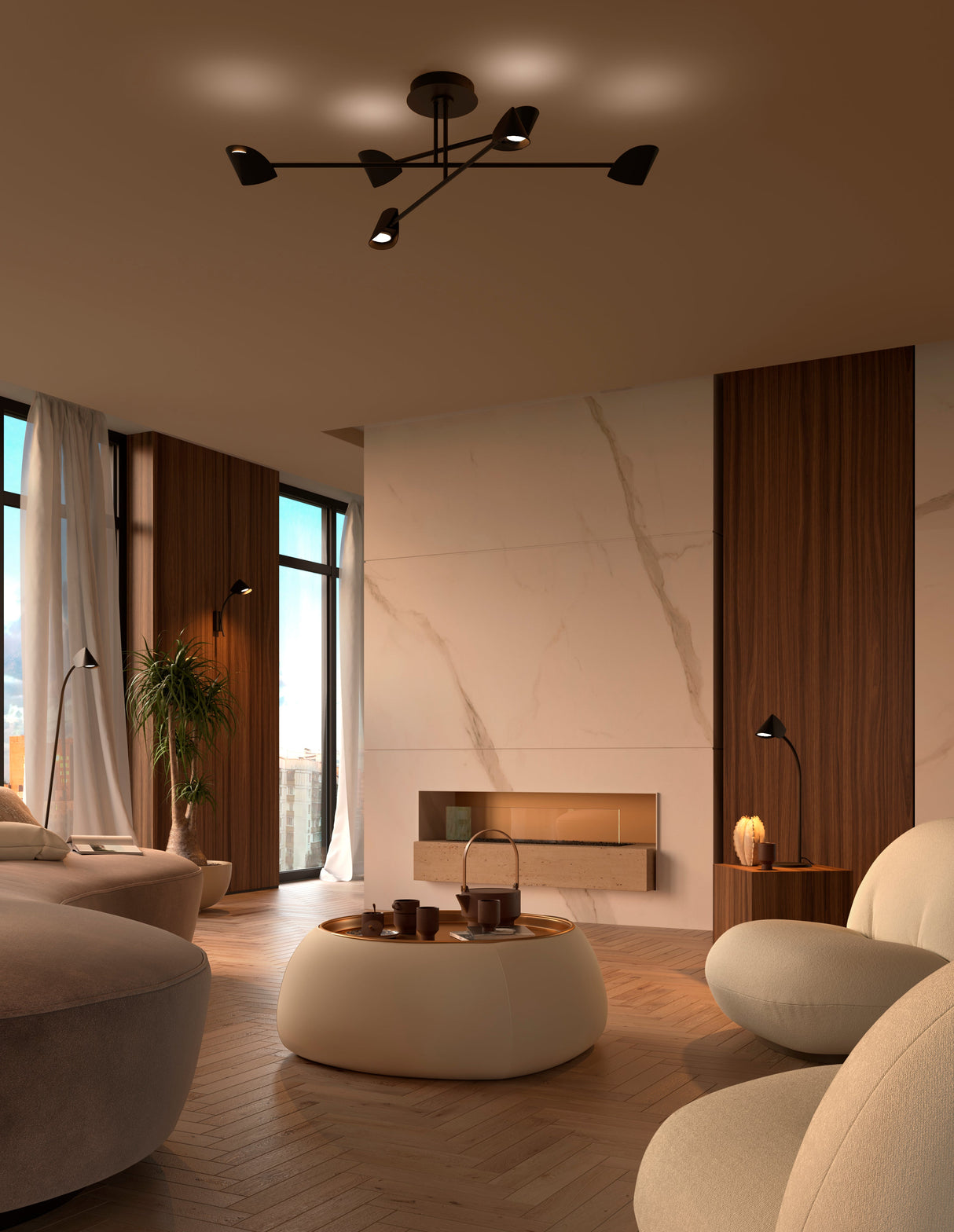 Lampe Capuccina noire gm Mantra 7587