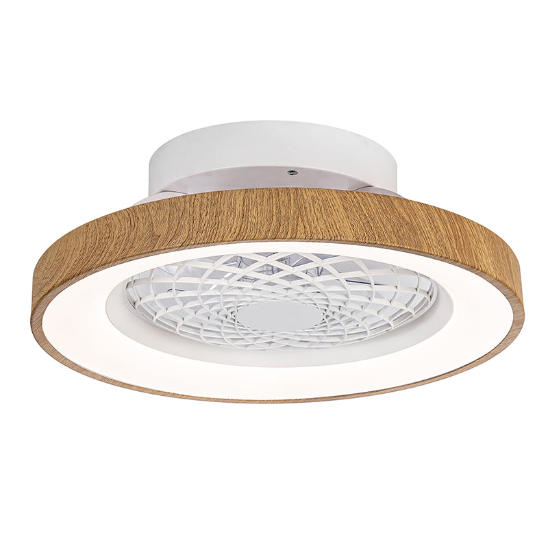 Plafonnier ventilateur TIBET mini aspect bois Mantra 7806