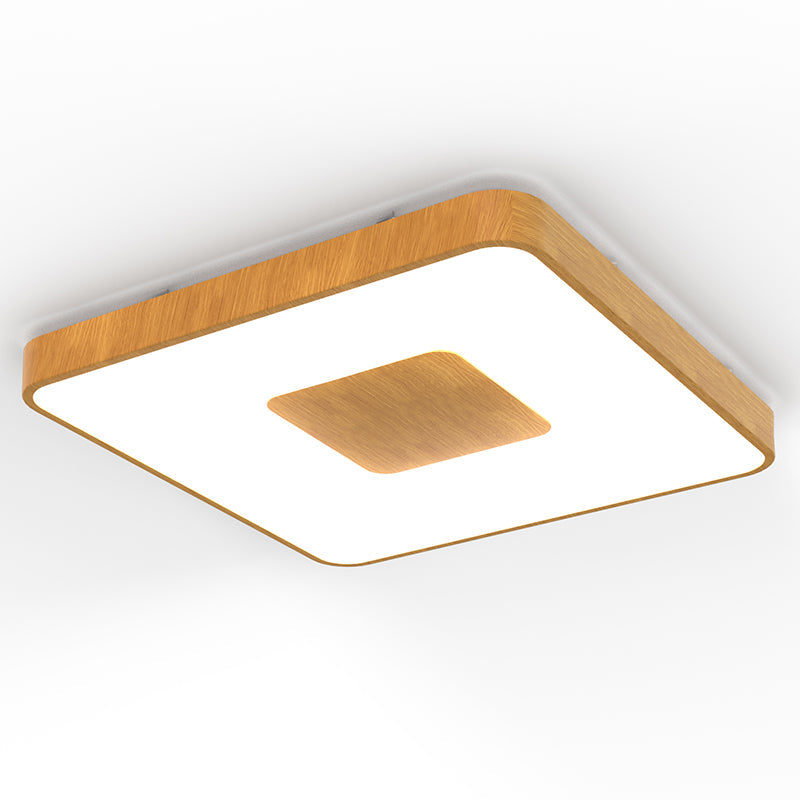 Plafonnier COIN GM carré aspect bois Mantra 7918
