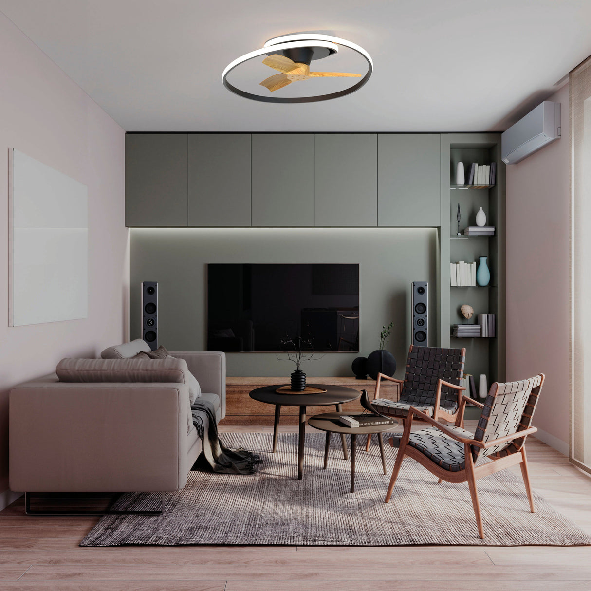 Plafonnier ventilateur OCEAN Noir Mantra 8236