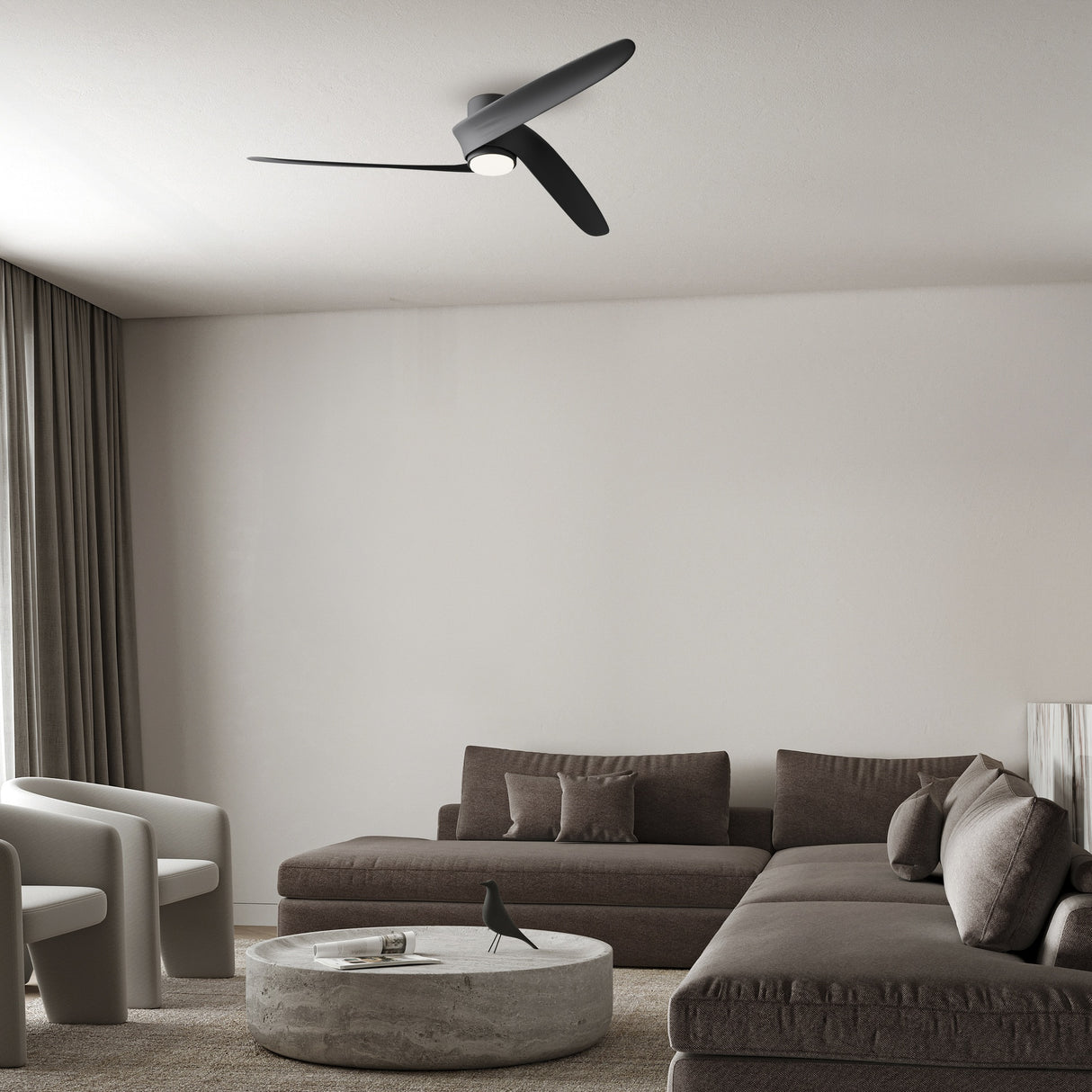 Plafonnier ventilateur GROENLAND Mantra noir 8709