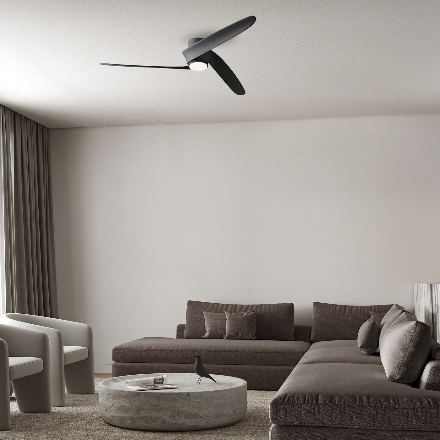 Plafonnier ventilateur GROENLAND Mantra noir 8709