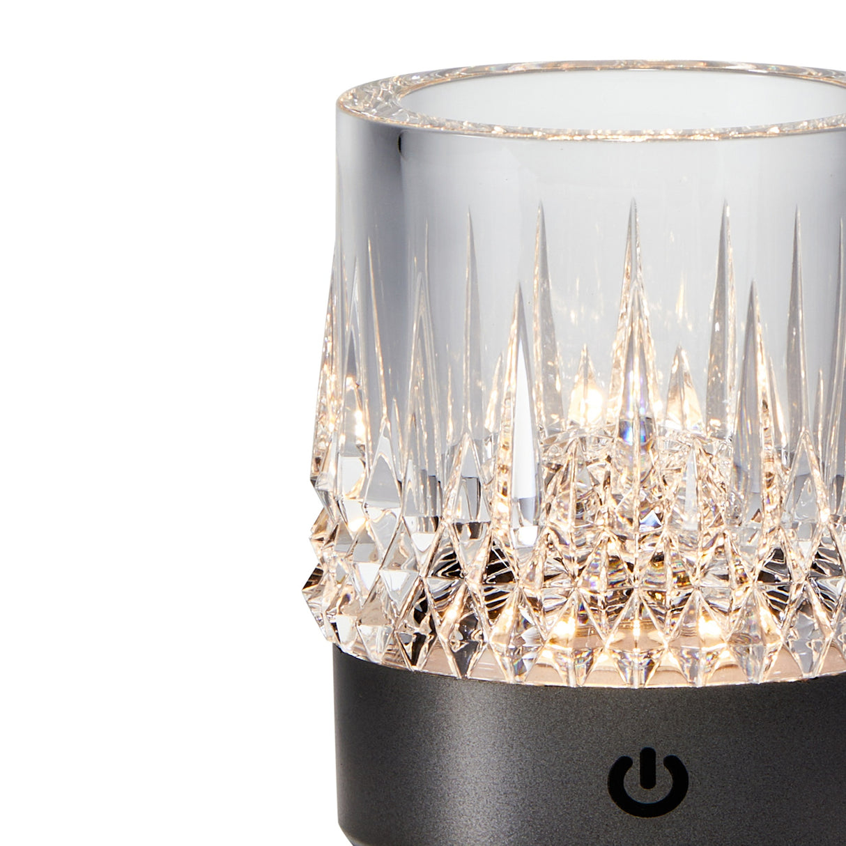 Lampe rechargeable "verre apéro" LAX nickel noir Mantra 9084
