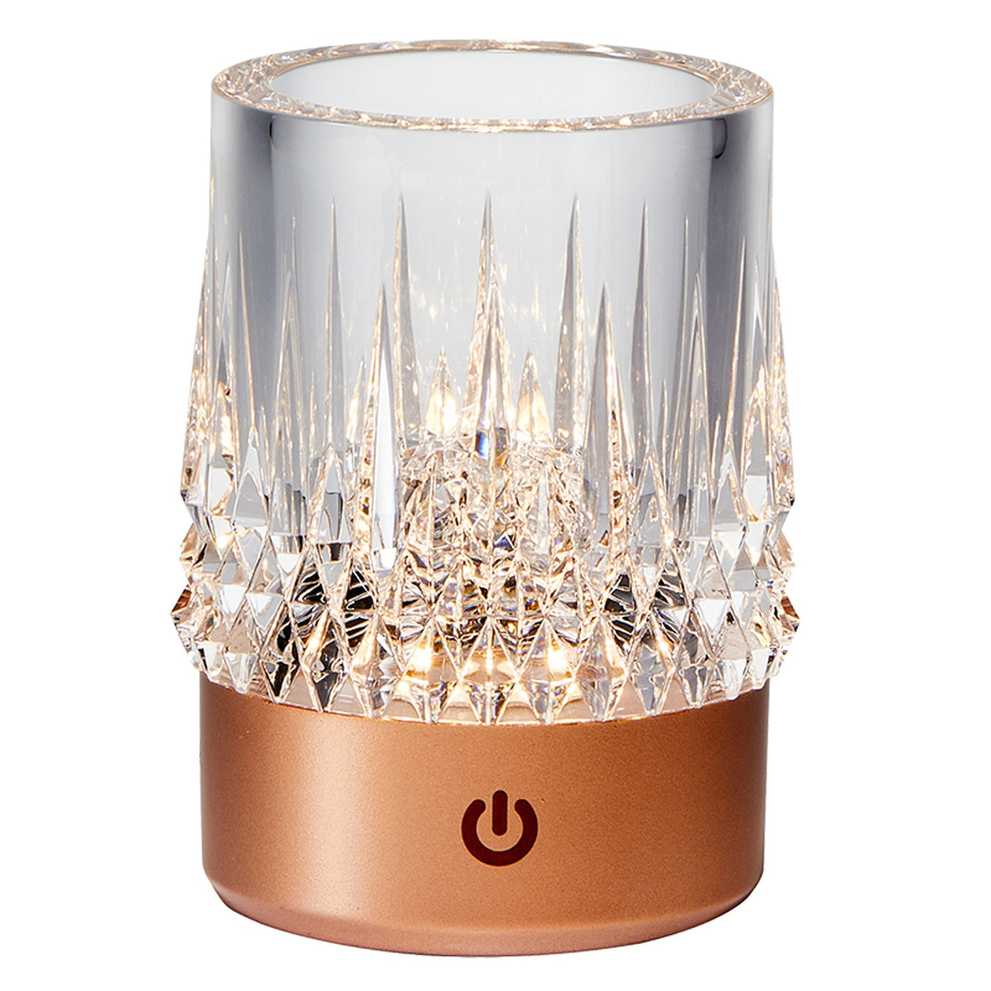 Lampe rechargeable "verre apéro" LAX dorée rosé Mantra 9085
