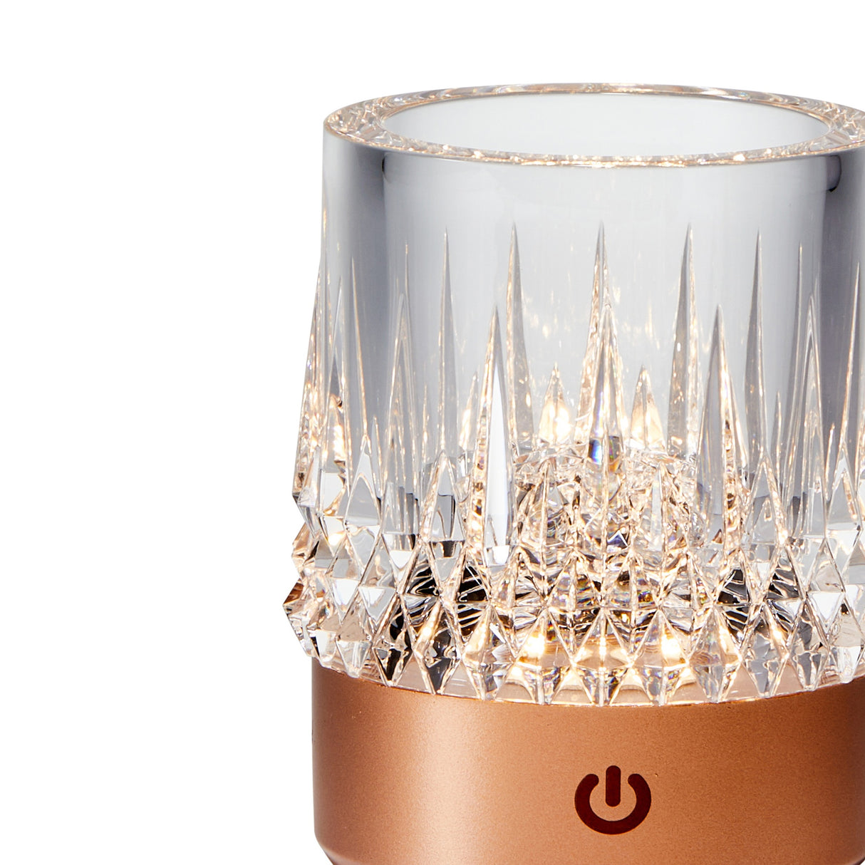 Lampe rechargeable "verre apéro" LAX dorée rosé Mantra 9085