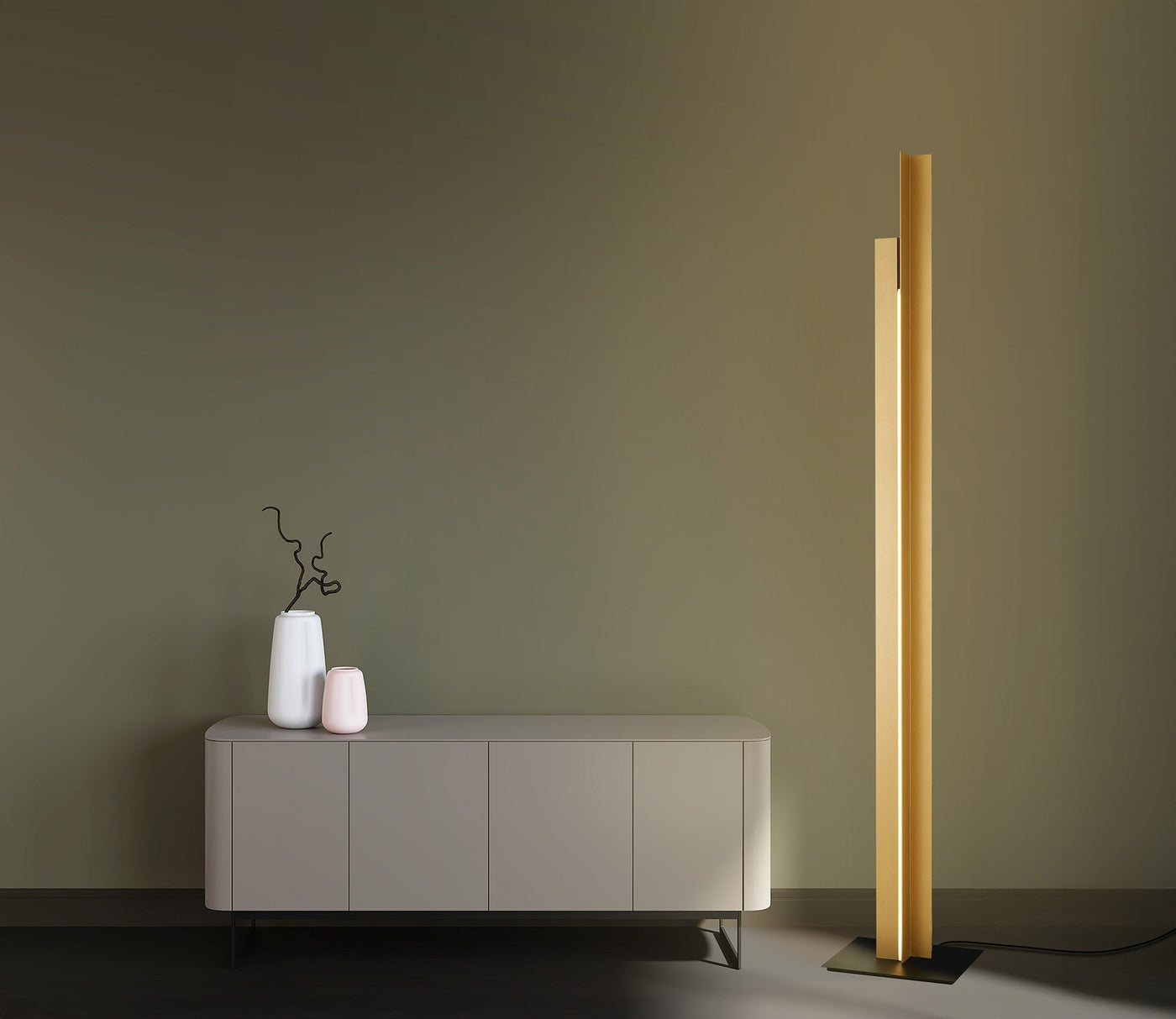Lampadaire MANHATTAN laiton led 48 watts Mantra 9203