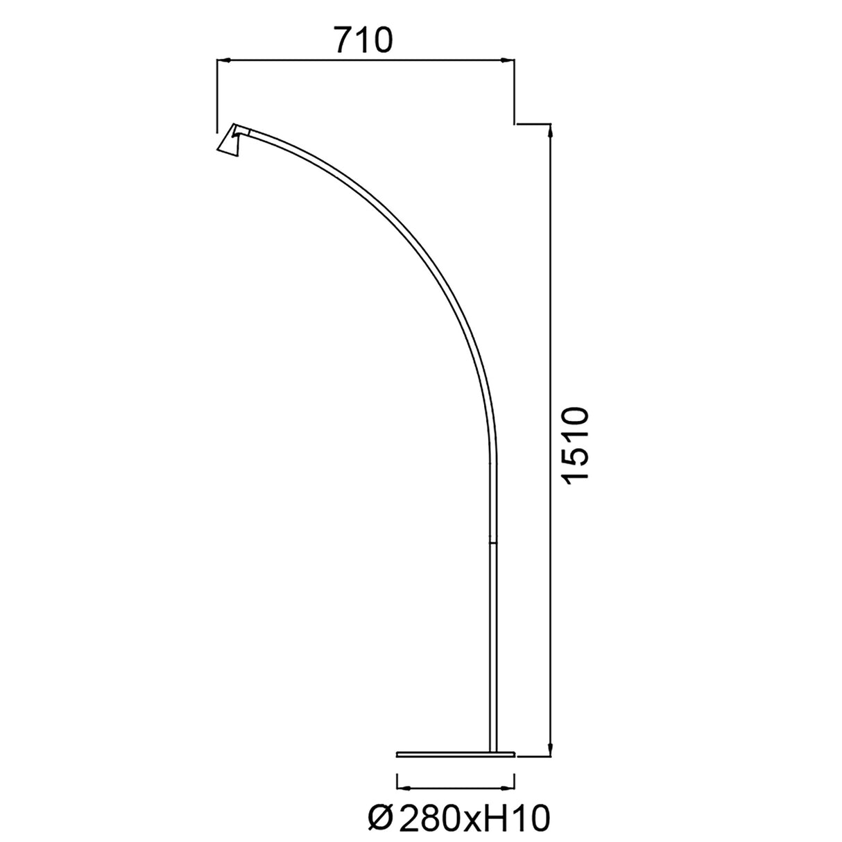 Lampadaire AFRICA noir PM led 5 watts Mantra 9417