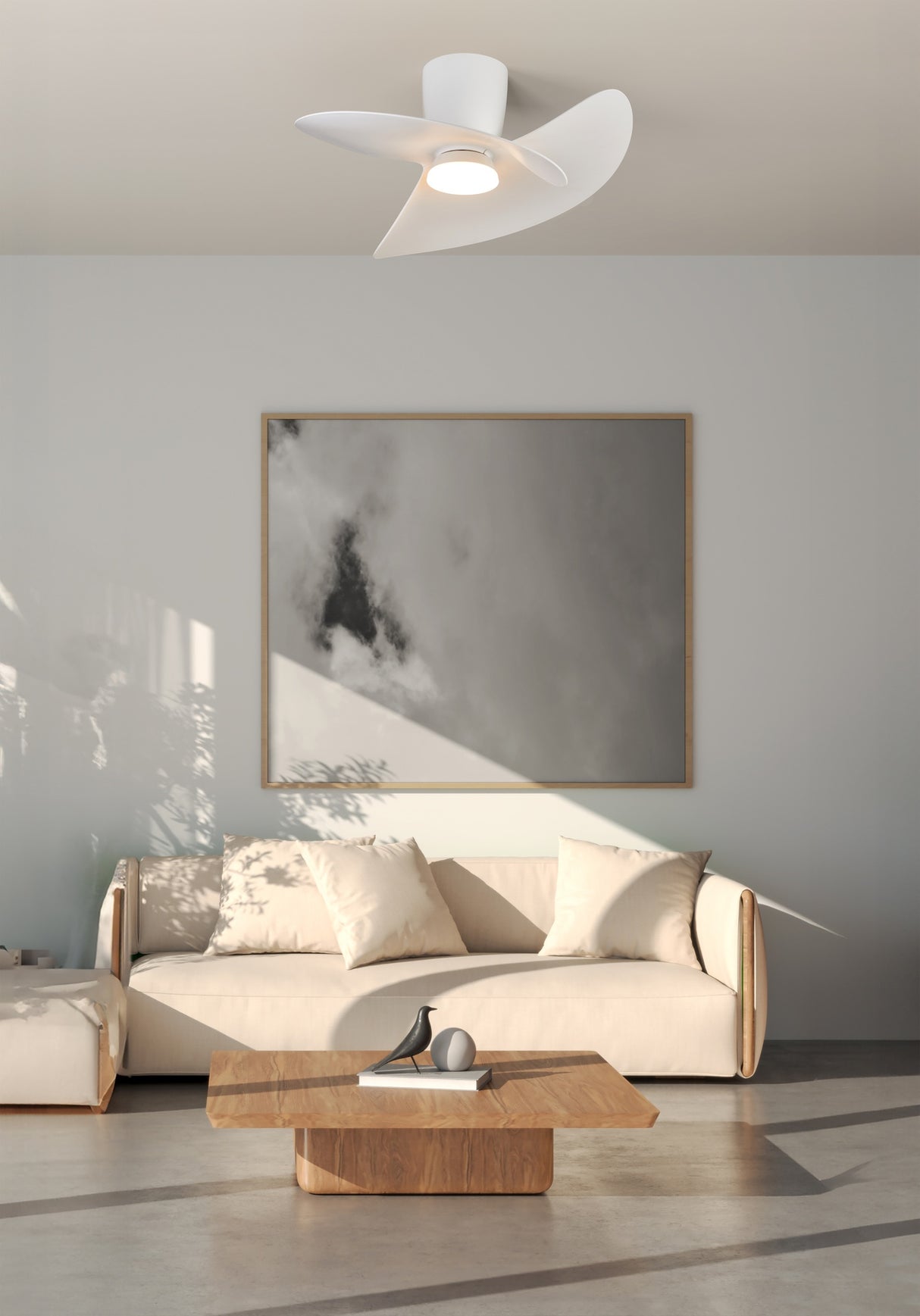 Plafonnier ventilateur ONA blanc Mantra 9469