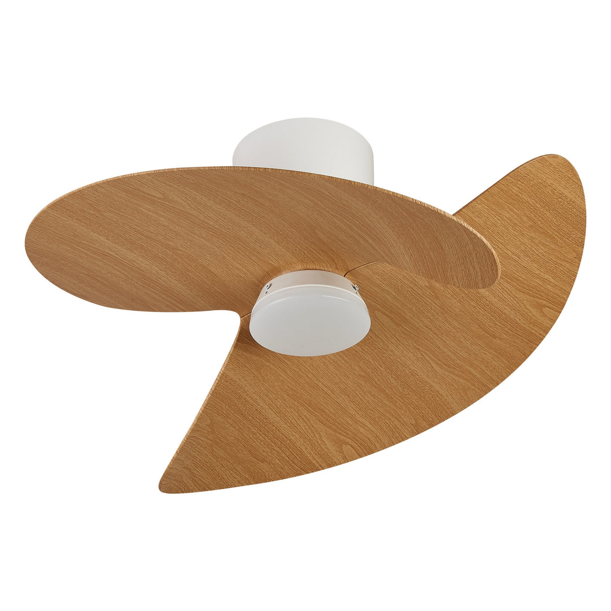 Plafonnier ventilateur ONA blanc et bois Mantra 9470