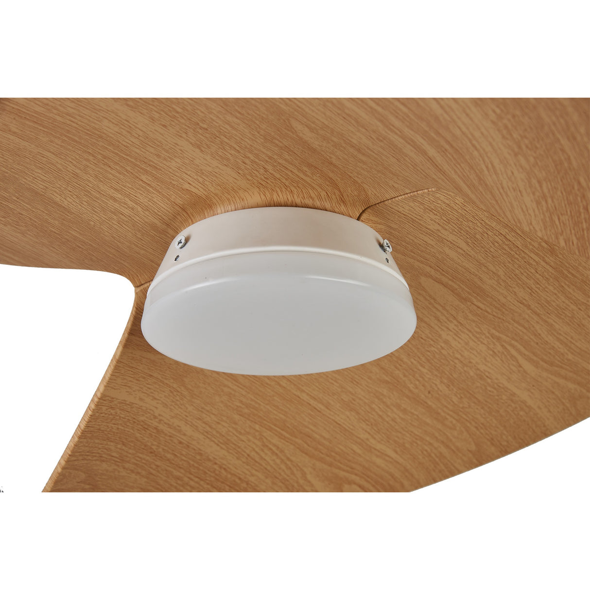 Plafonnier ventilateur ONA blanc et bois Mantra 9470