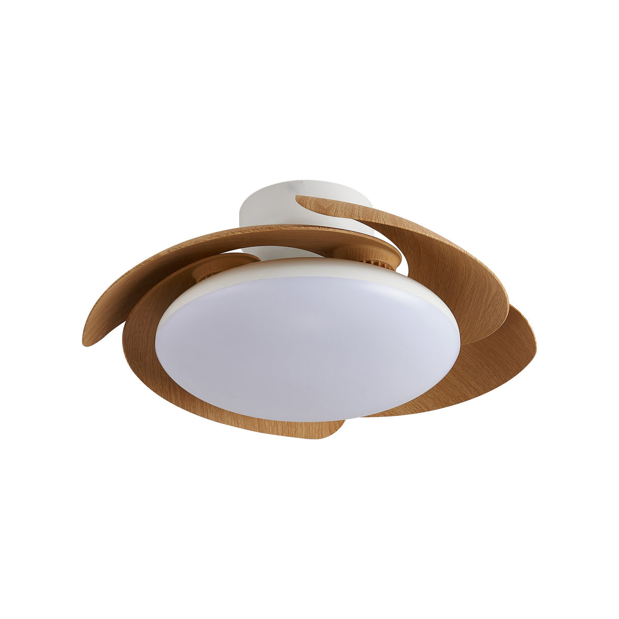 Plafonnier ventilateur ALOHA II blanc/bois Mantra 9515