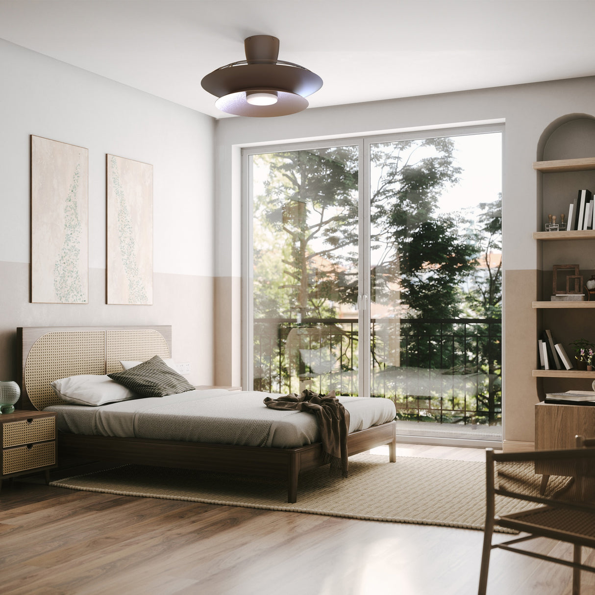 Plafonnier ventilateur PATAGONIA blanc Mantra 9521