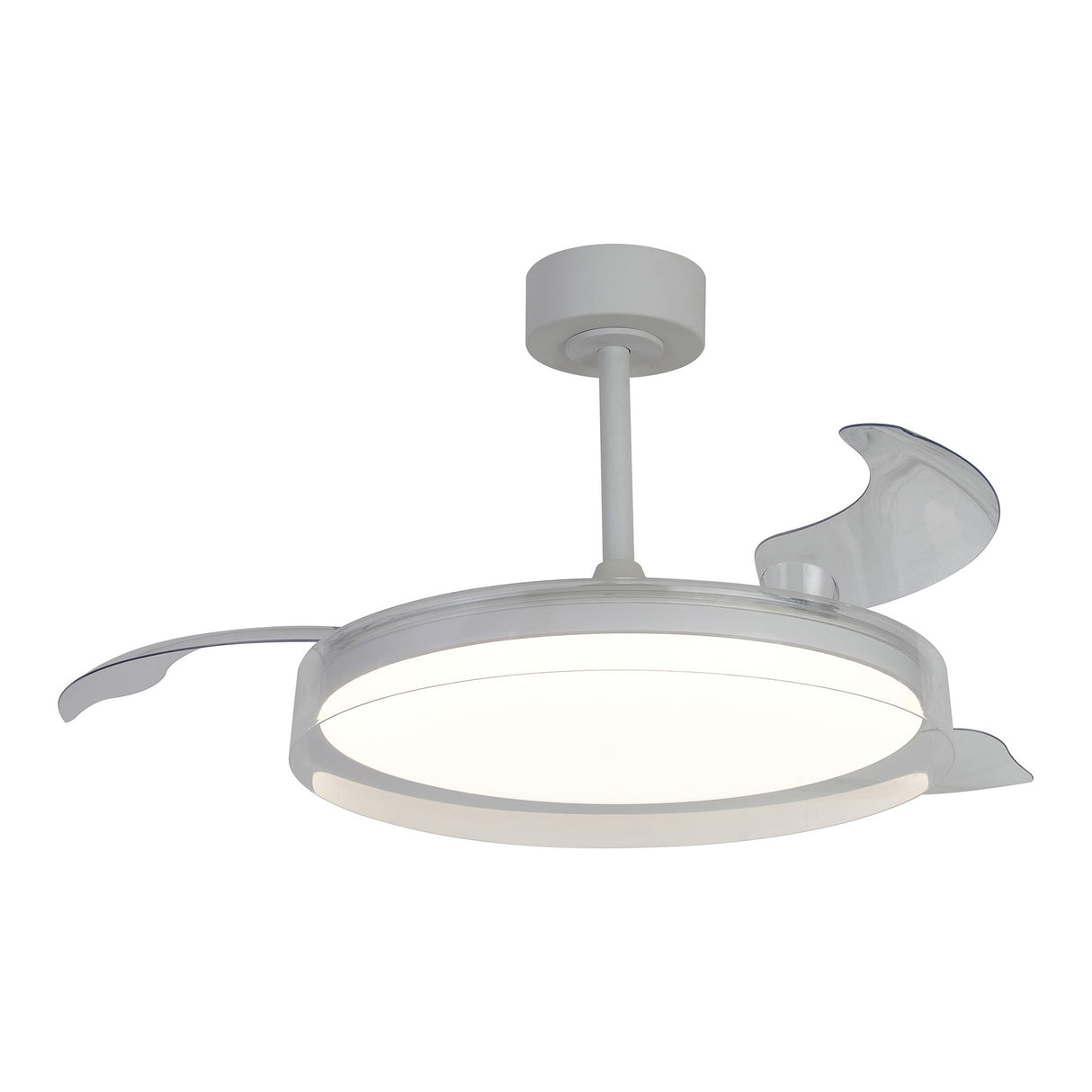 Plafonnier ventilateur GLASS FAN blanc Mantra 9525