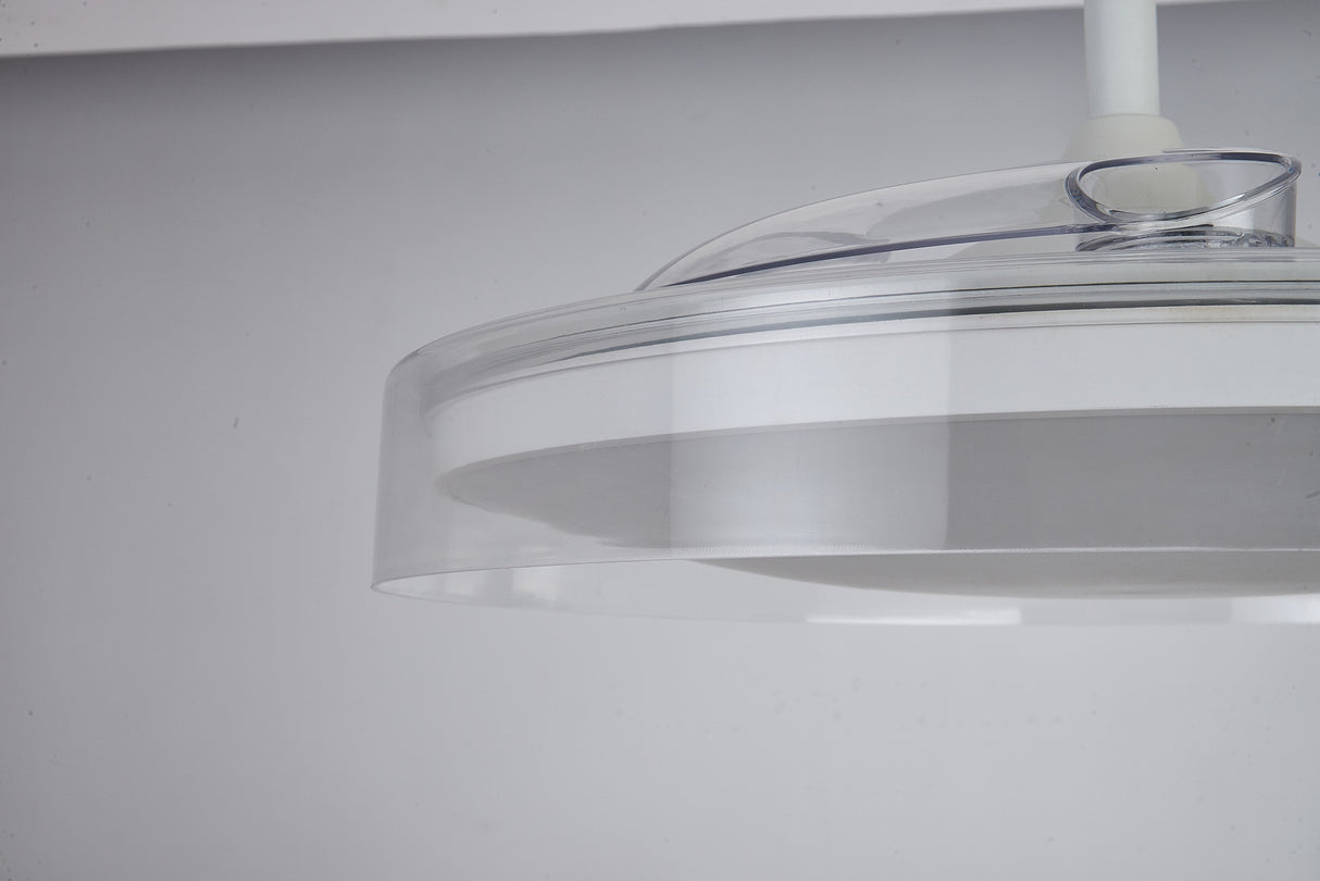 Plafonnier ventilateur GLASS FAN blanc Mantra 9527