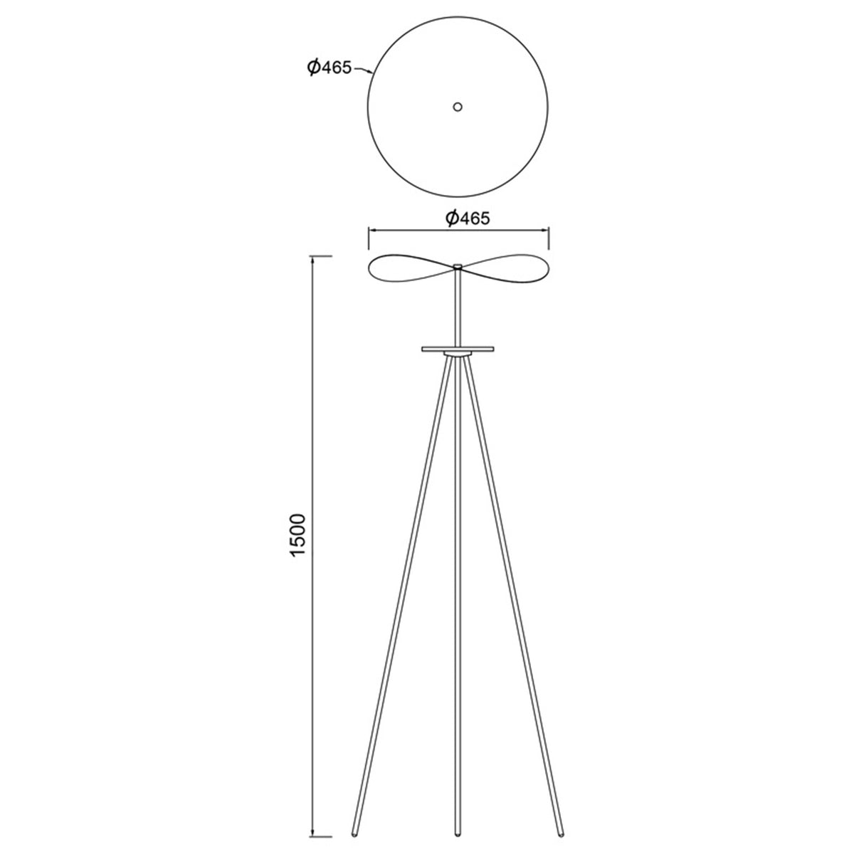 Lampadaire ABYSAL noyer CCT led 18 watts Mantra 9669