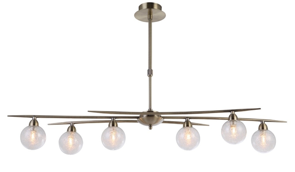 Lustre Snow laiton patiné 6 lumières LD 1049-6AP