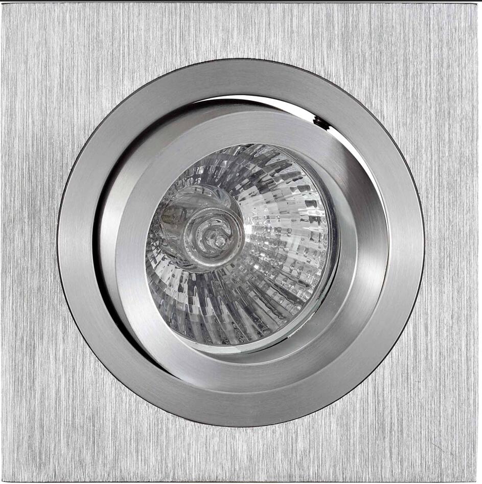 Spot encastré BASICO carré orientable aluminium brossé Mantra C0006