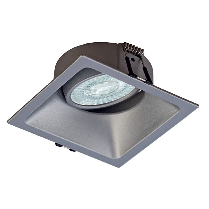 Spot encastré COMFORT carré argent mat Mantra C0163