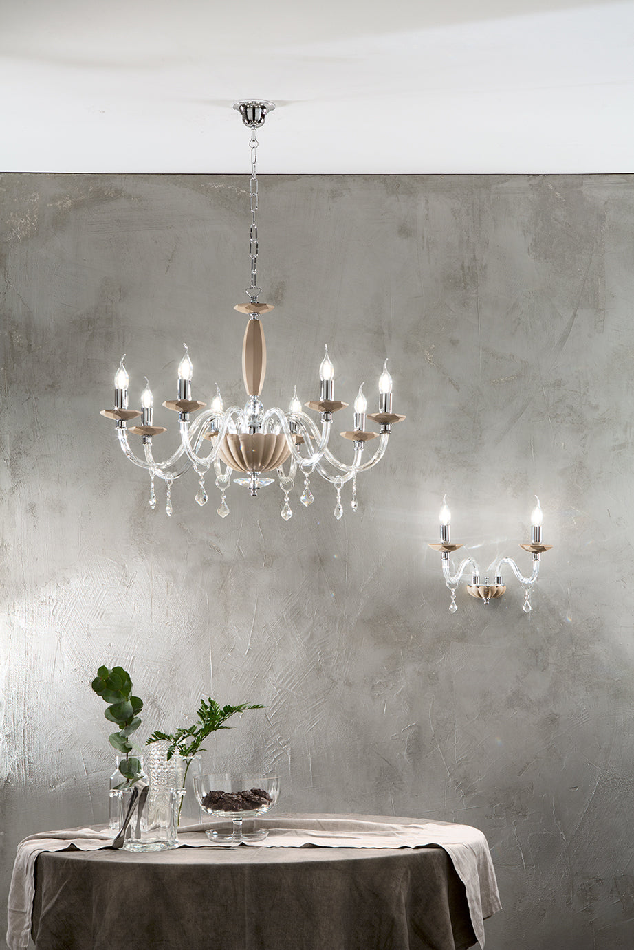 Lustre Cécile taupe 8 lp-cecile-8-tortora
