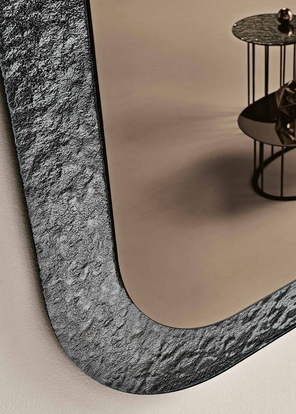 Miroir Volta gris fumé 120x120