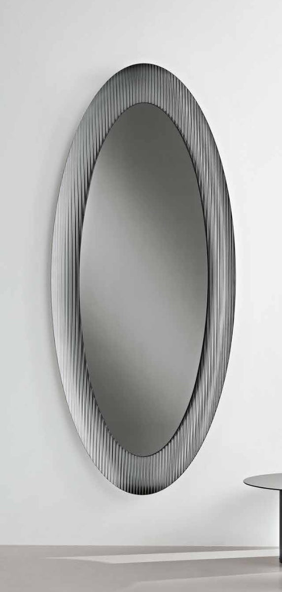 Miroir Enea ovale gris fumé
