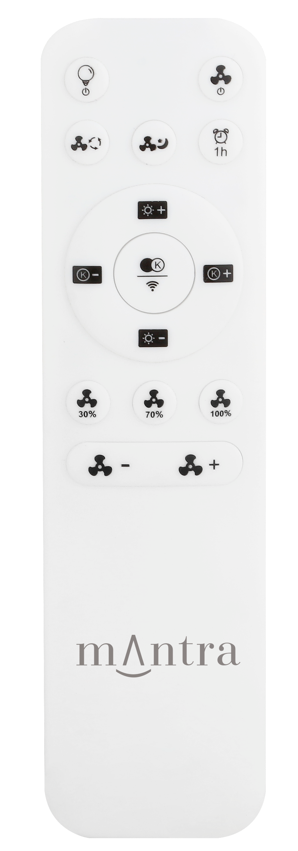 Plafonnier ventilateur TIBET mini aspect bois Mantra 7806