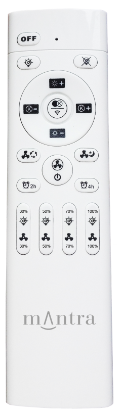 Plafonnier Nepal mini blanc/bois Mantra 7803