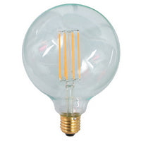 Ampoule globe transparente avec filament led E27 8w 800 lumens 2200k dimmable D12,5 cm R09205