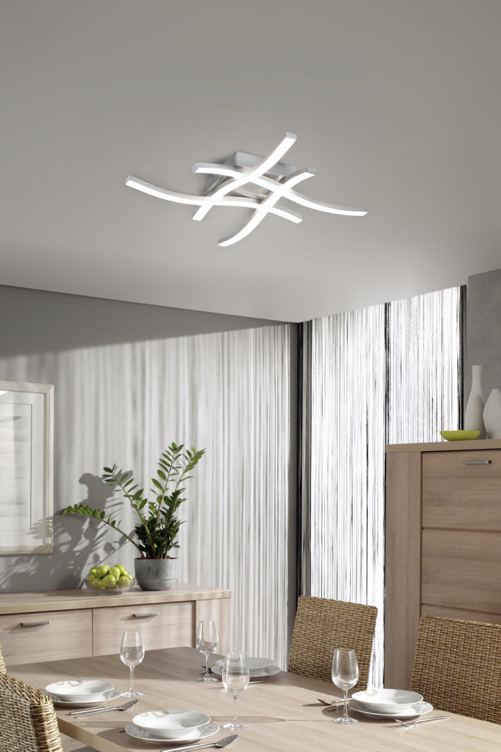 Plafonnier Route carré nickel 4000k R62474407