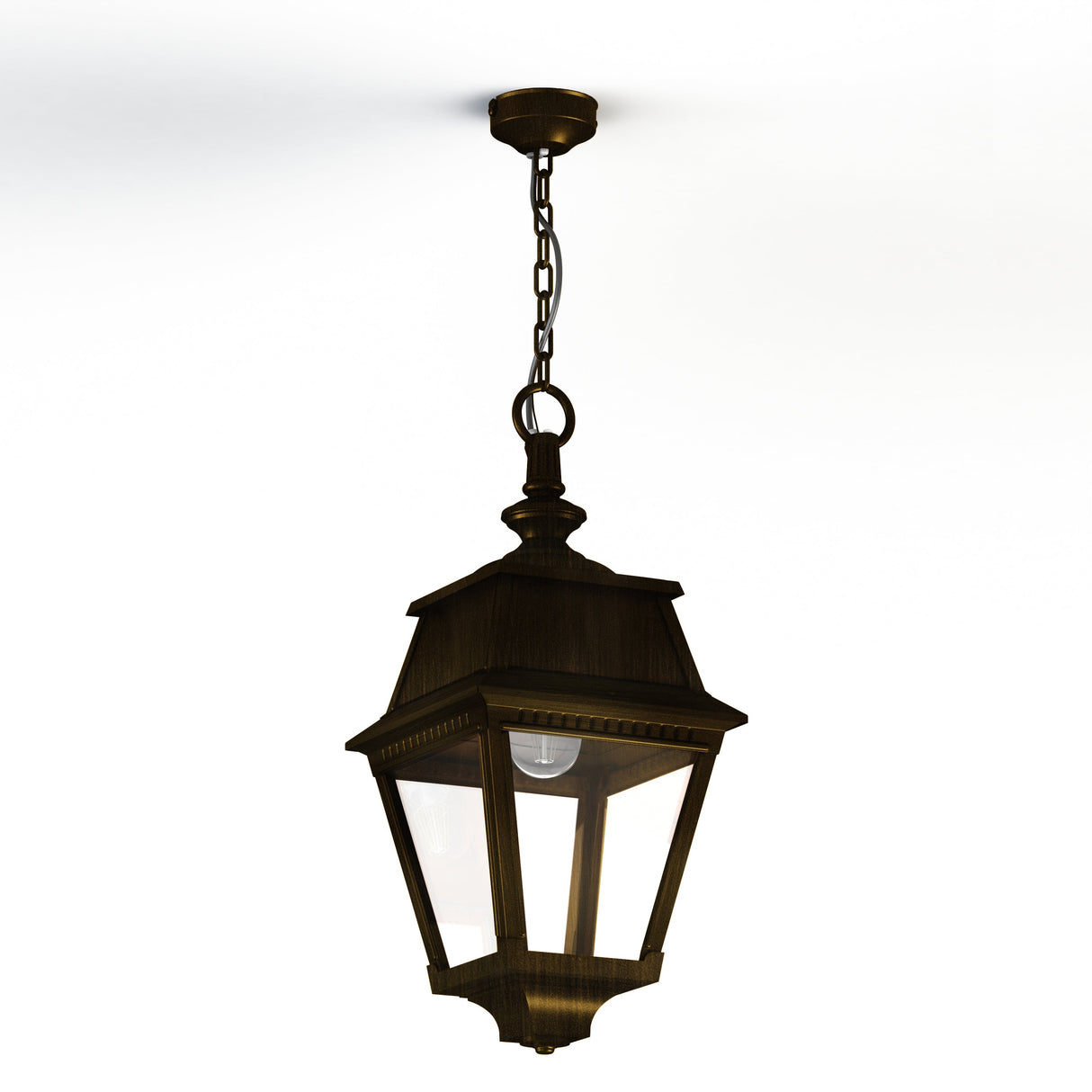 Suspension Avenue 2 N°1 E27 Patiné doré 009 102001009