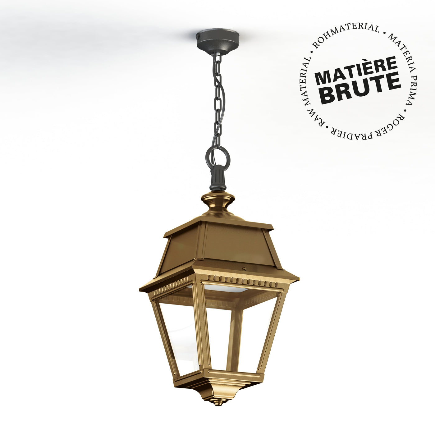 Suspension Avenue 2 N°1 LED Laiton brut 072 Diffuseur clair 102102072