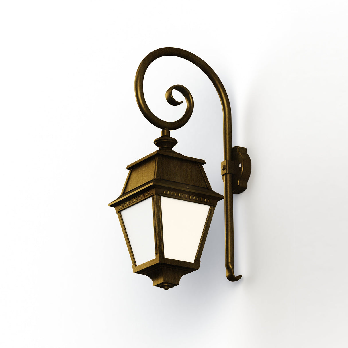 Applique Avenue 2 N°2 LED opale Patiné doré 009 102106009