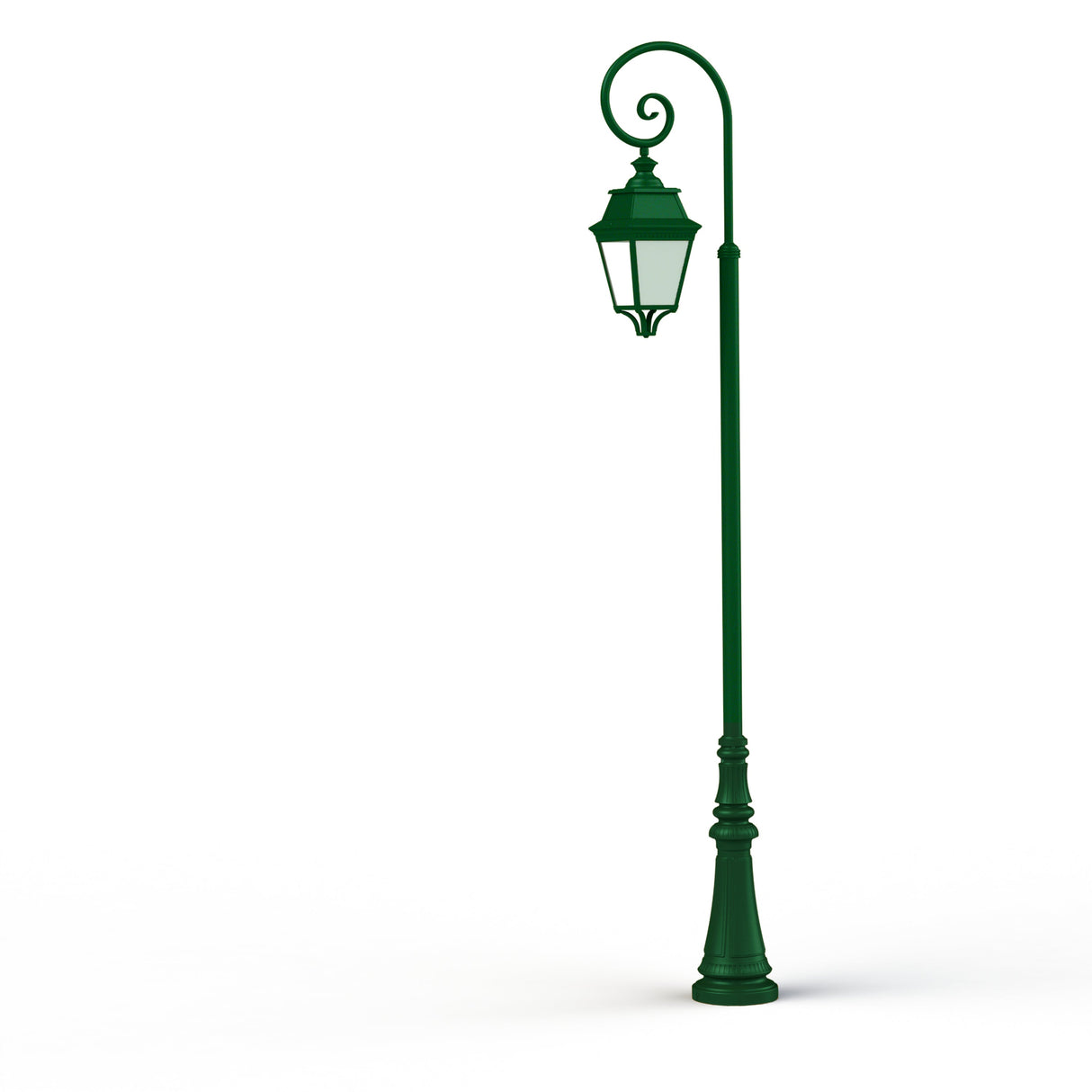 Lampadaire Avenue 3 N°9 LED Warm Vert 067 Diffuseur opale 103240067