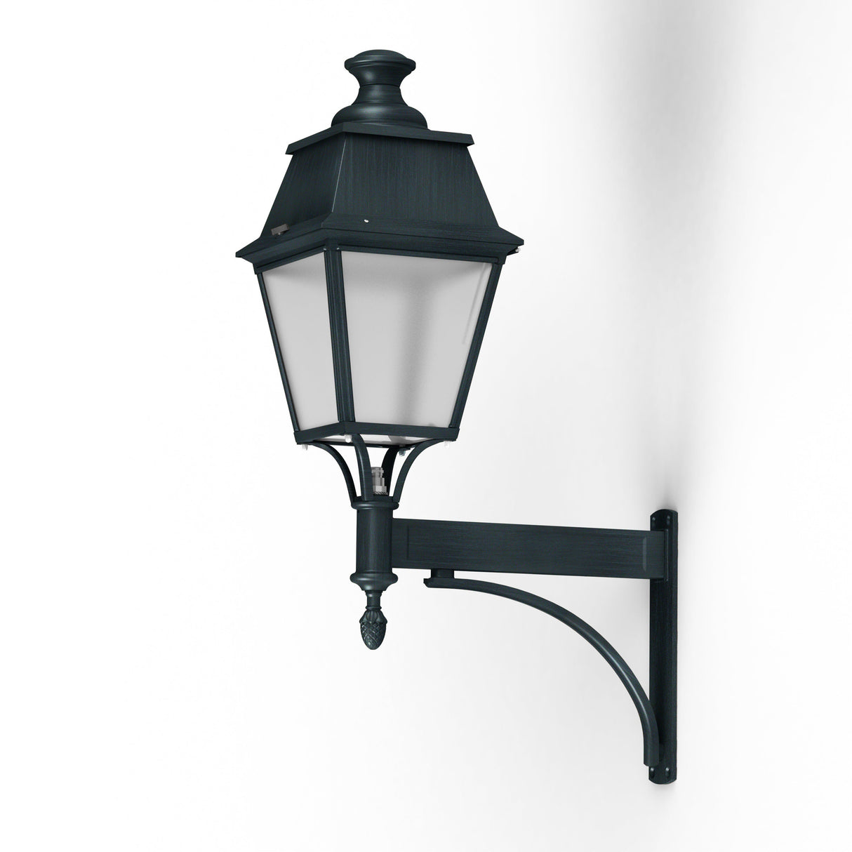 Applique Avenue 4 N°4 LED 35W 2700°K vert de gris 008 PMMA clair structuré 104357008
