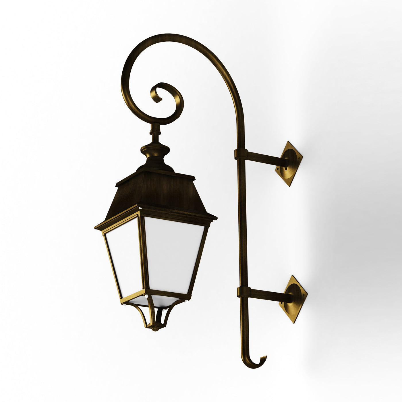 Applique Avenue 4 N°5 LED 35W 2700°K Patine dorée 009 Diffuseur opale 104360009