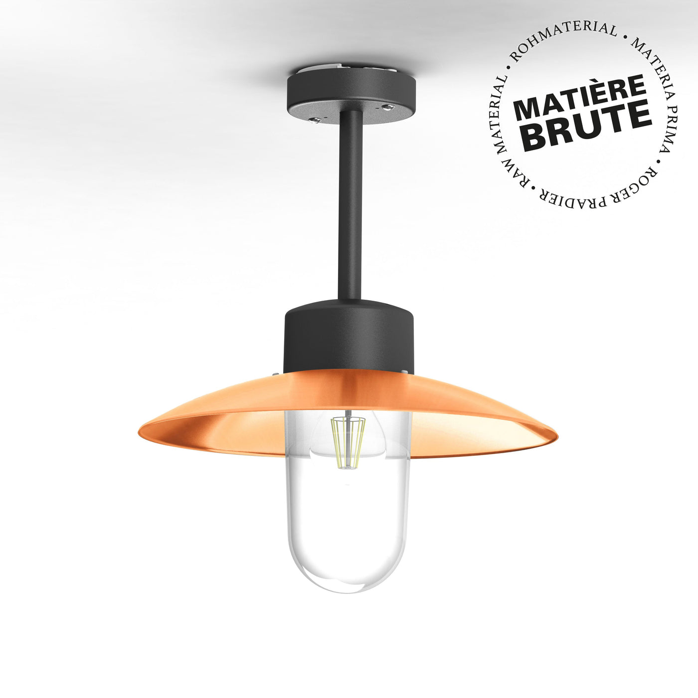 Plafonnier Belcour N°2 clair Cuivre brut 082 106003082