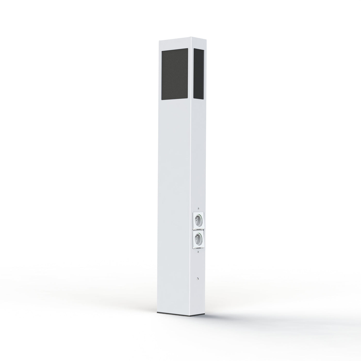 Borne Brick² N°4 PMMA noir prises type J Blanc pur 101 108012101-ch
