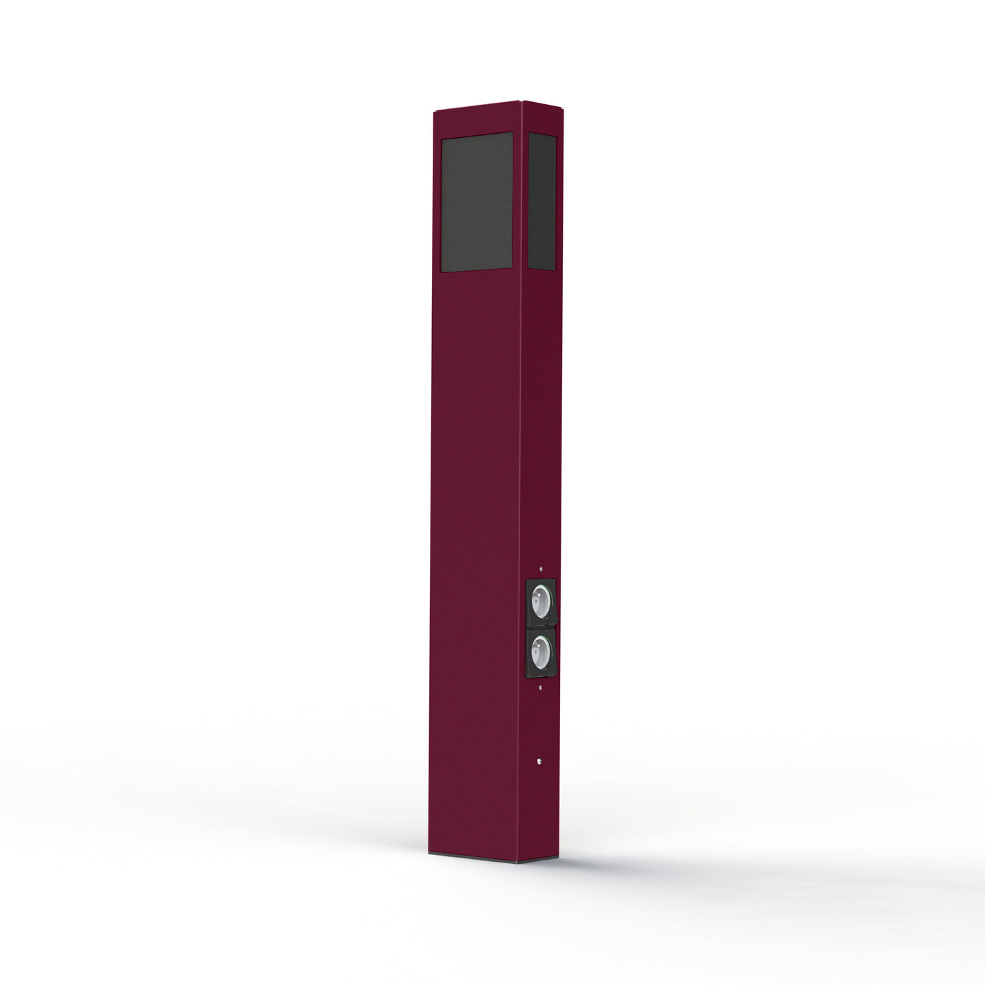 Borne Brick² N°4 PMMA noir prises type J Rouge vin 066 108012066-ch