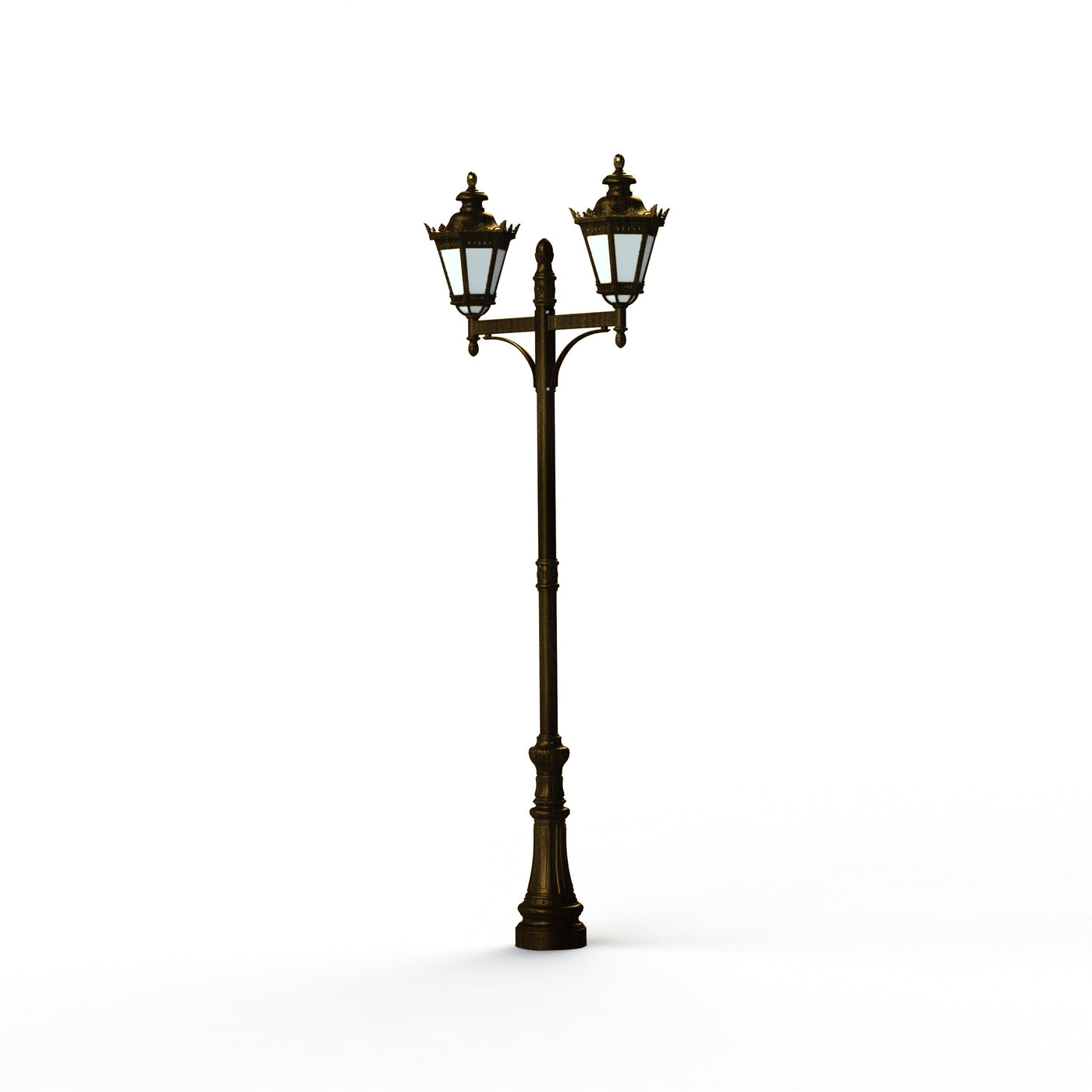 Lampadaire Citadelle avec couronne N°7 LED 35W 2700°K Patine dorée 009 116244009