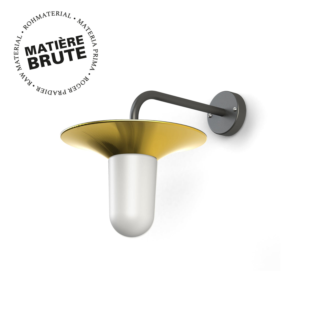 Applique Cooper N°2 opale Laiton brut 072 179004072