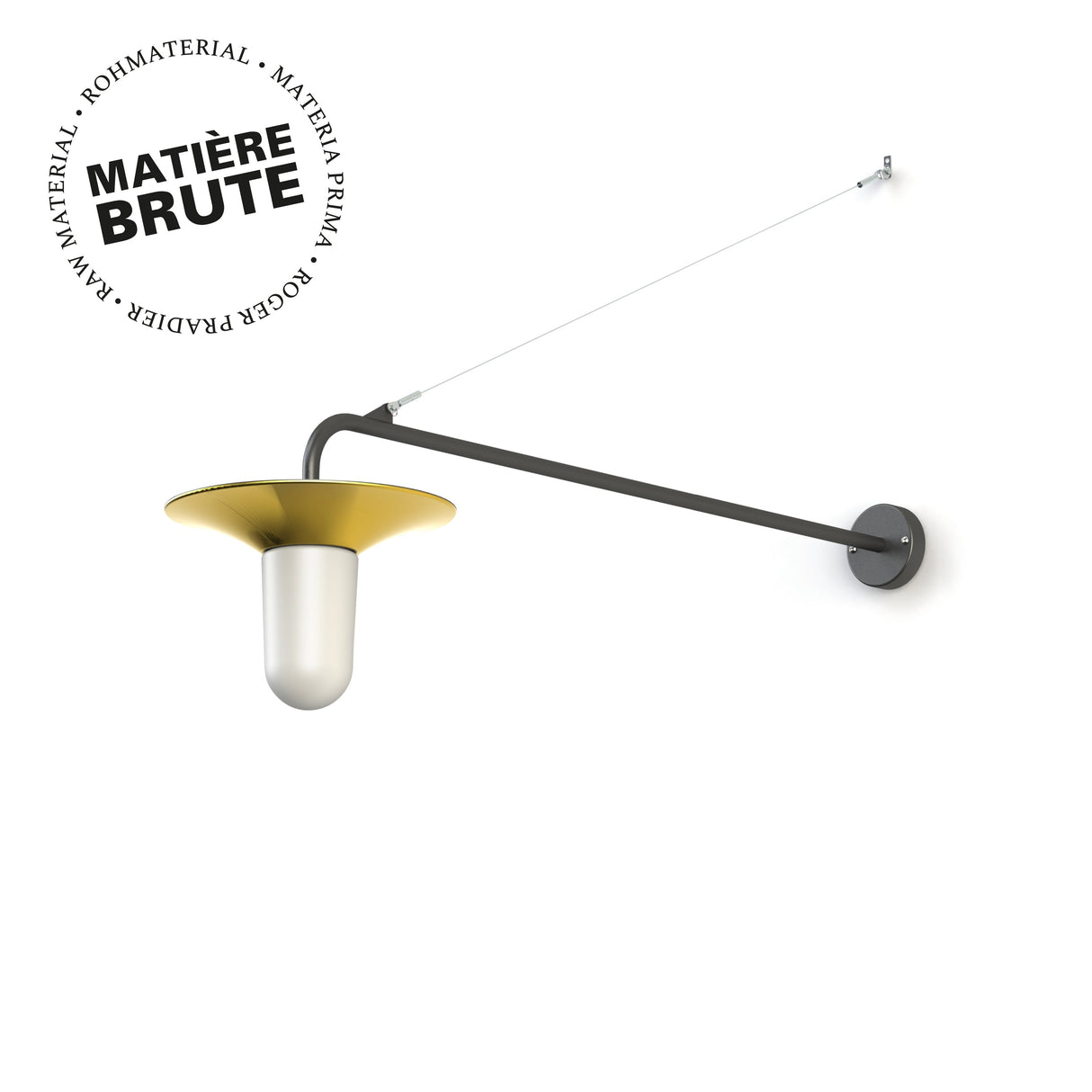 Applique Cooper N°3 opale Laiton brut 072 179006072
