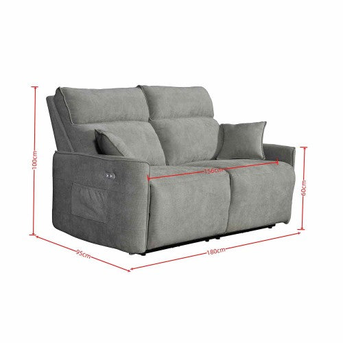 Fauteuil PRAGA 3 Places Electrique gris CASA THAI 4583