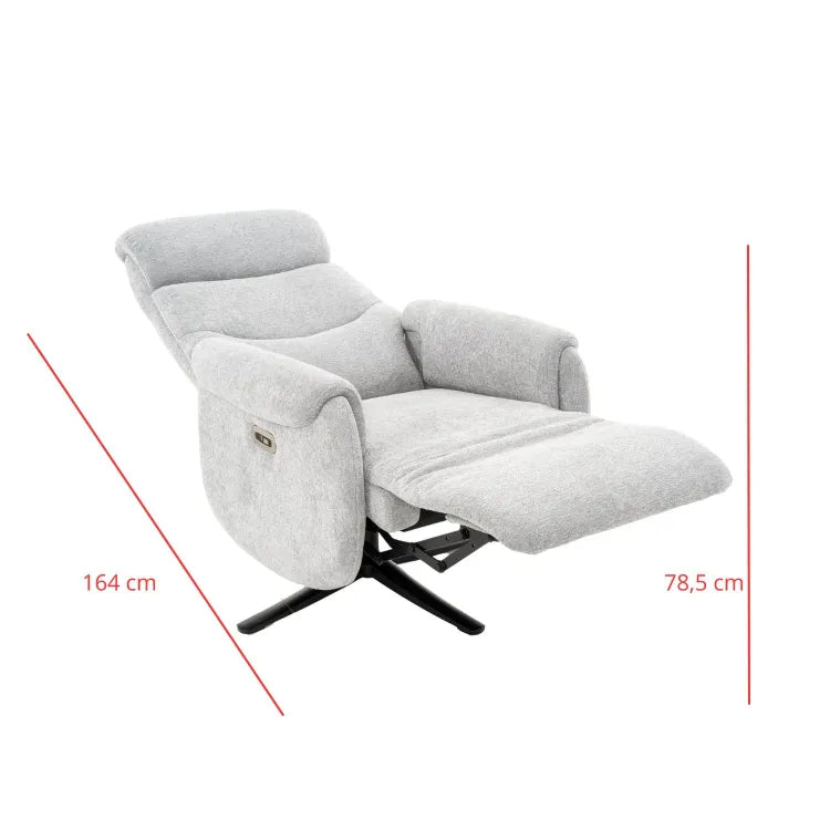 Fauteuil CHIPRE Relax gris clair CASA THAI 4589