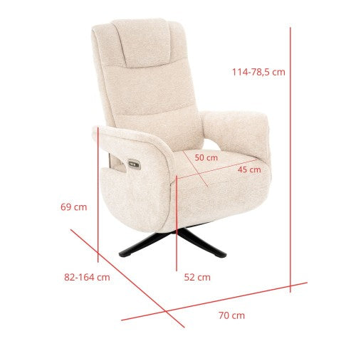 Fauteuil MALTA Relax sable CASA THAI 4590