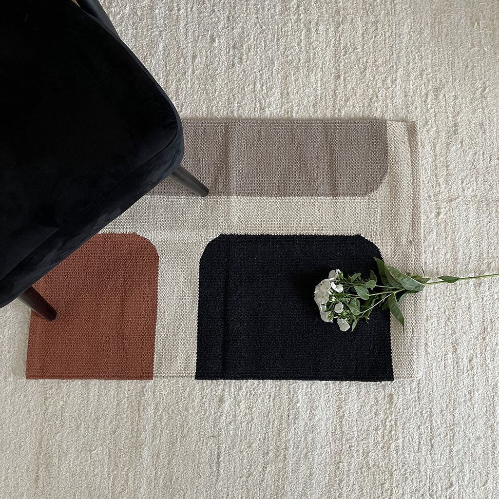 Tapis coton "WIZZ" rouille 60x90cm 015706